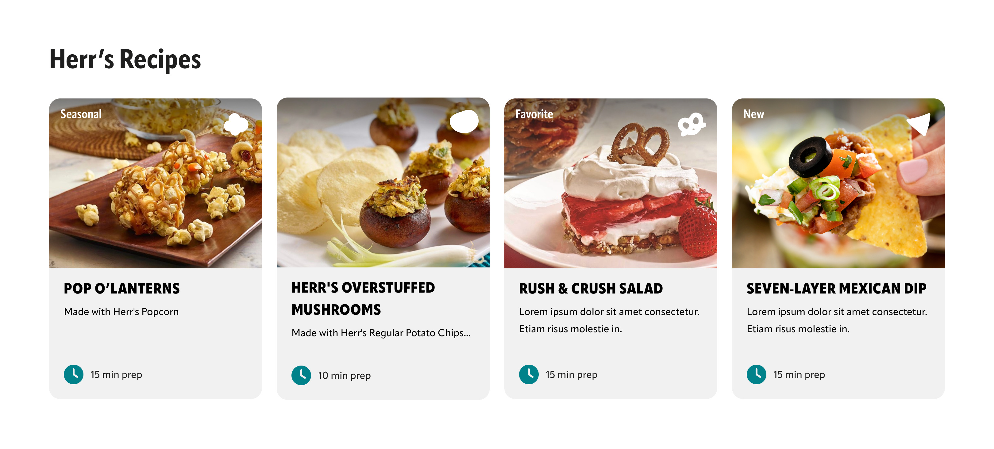 Recipe Cards - White Background